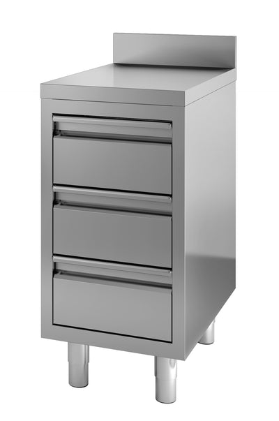 Arbeitstisch mit Schubladen / mit Aufkantung / 400 × 700 mm / Combisteel