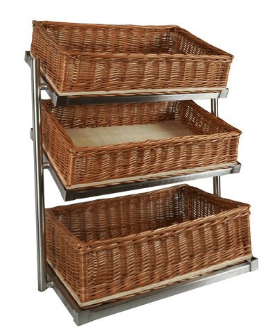 Brotkorb-Etagere / 3-stufig / breites Modell / Combisteel