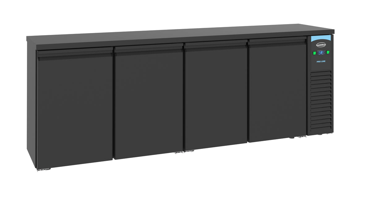 Combisteel Barkühler Schwarz / 4 Türen / 249 cm