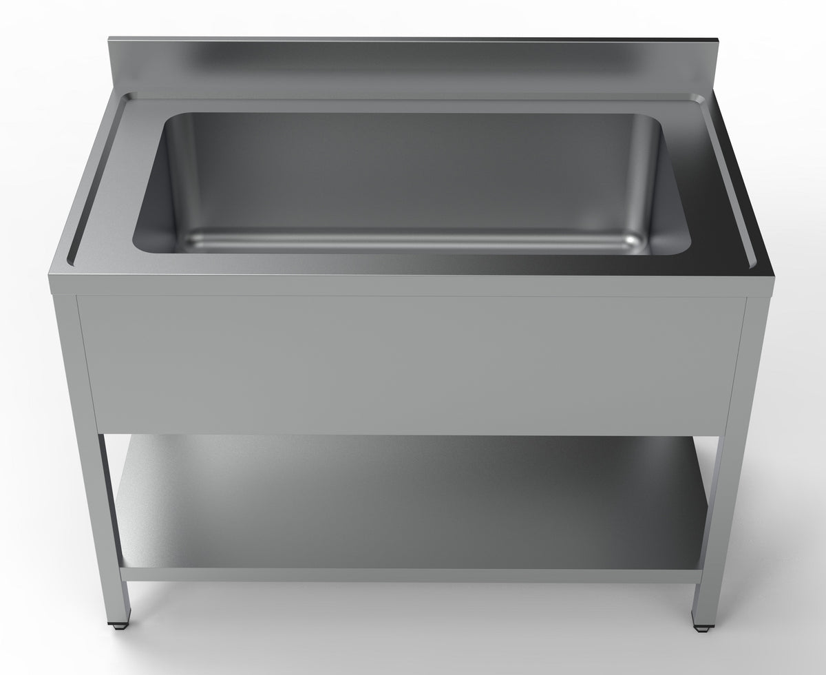Spültisch mit großem Becken / 1200 × 700 mm / Combisteel