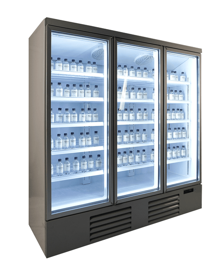 Combisteel / Getränkekühlschrank 3 Glastüren / 1530 L / Silber