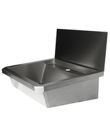 Edelstahl-Handwaschbecken / 600 mm breit / 1 Armaturplatz / Combisteel