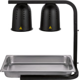 Tisch-Wärmelampe / 2 Lampen / Schwarz / 0,5 (2x 0,25) kW / 230 V / Combisteel