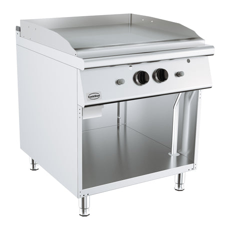 Gas-Grillplatte BASE 900 / Glatt / 800 mm / 18 kW / Freistehend / Combisteel – professionelle Gas-Grillplatte für Gastronomie