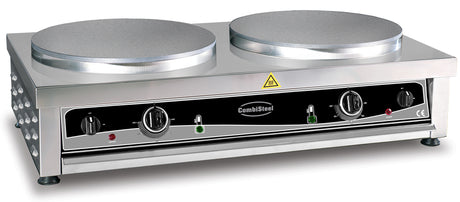 Elektrischer Crêpes-Maker / 2 Platten Ø 400 mm / 2x 3 kW / Combisteel – professioneller Crêpes-Maker für Gastronomie
