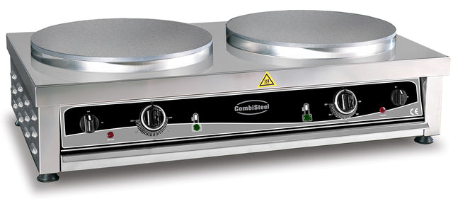 Elektrischer Crêpes-Maker / 2 Platten Ø 400 mm / 2x 3 kW / Combisteel – professioneller Crêpes-Maker für Gastronomie