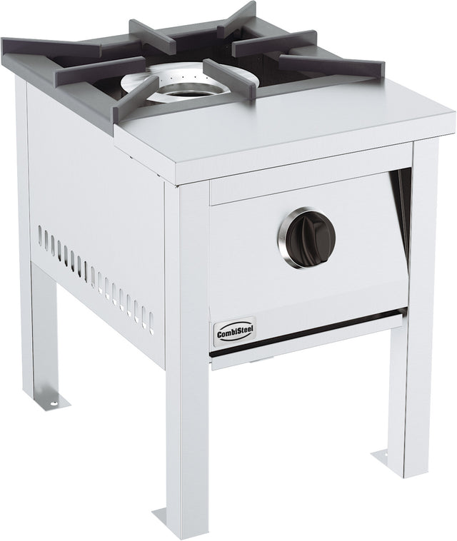 Gas-Hockerkocher / 12 kW / 1 Brenner / 400 mm / Combisteel – professioneller Hockerkocher für Gastronomie