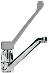 Misch- & Schwenkhahn / 1-Loch / mit Ellenbogenbedienung / Anschluss 1/2" / Combisteel