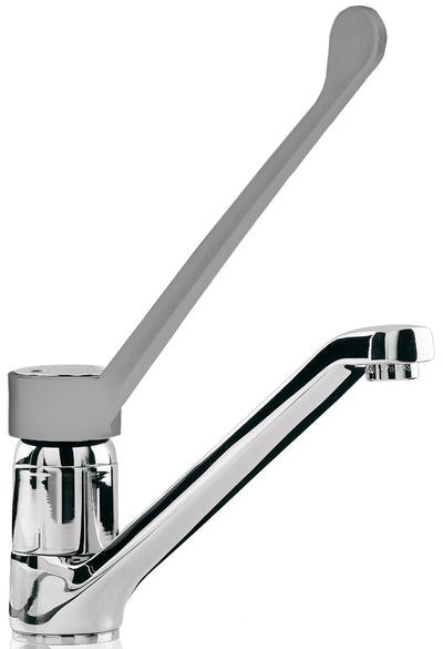 Misch- & Schwenkhahn / 1-Loch / mit Ellenbogenbedienung / Anschluss 1/2