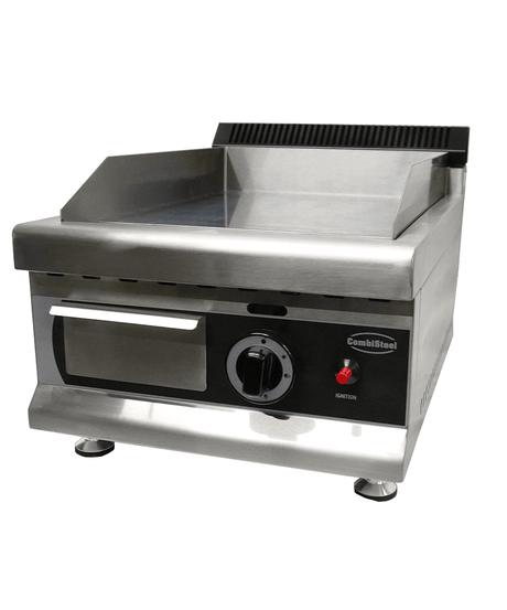 Gas-Grillplatte / Chrom glatt / 400 mm / 3 kW / Combisteel – professionelle Gas-Grillplatte für Gastronomie