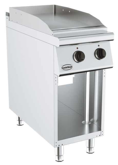Elektrische Grillplatte BASE 900 / Chrom glatt / 400 mm / 6 kW / 400 V / Freistehend / Combisteel – elektrische Grillplatte für Gastronomie