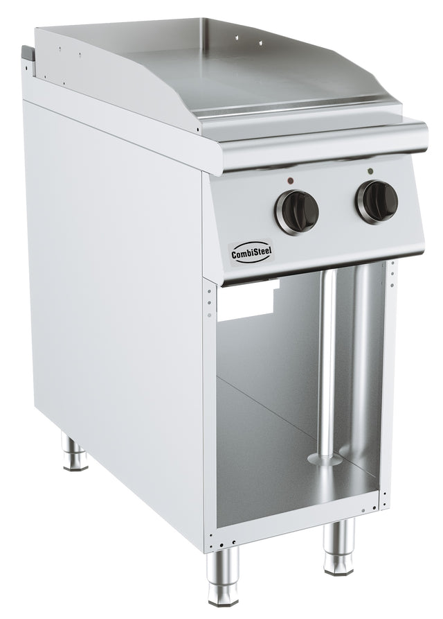 Elektrische Grillplatte BASE 900 / Chrom glatt / 400 mm / 6 kW / 400 V / Freistehend / Combisteel – elektrische Grillplatte für Gastronomie
