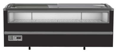 Supermarkt-Tiefkühltruhe / 1005 L / Schwarz / manuelle Abtauung / Combisteel