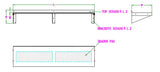 Edelstahl Wandbord / mit Konsolen / 1600 × 400 × 190 mm / Combisteel