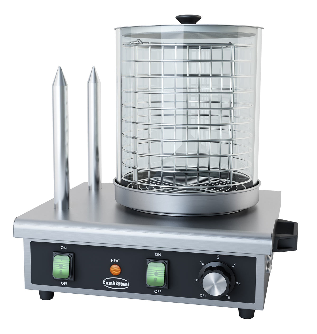 Hot-Dog-Wärmer / mit 2 Brotwärmern / 0.5 kW / 387 × 300 × 395 mm / Combisteel