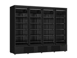Tiefkühlschrank / 4 Glastüren / Schwarz / 2120 L / 2550 × 710 × 2003 mm / Combisteel