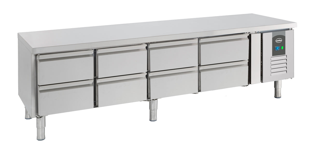 Kühltisch / 650 hoch / 8 Schubladen / 402 L / Combisteel