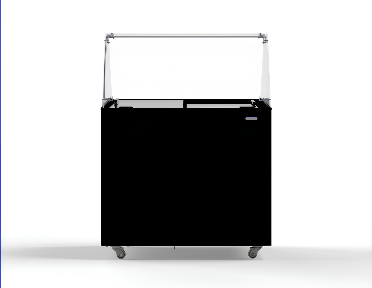 Speiseeisvitrine Corsica 6 x 5 L / Schwarz / Combisteel