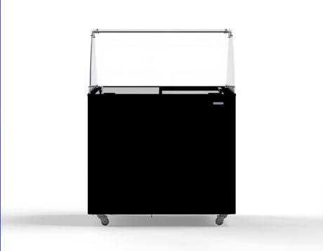Speiseeisvitrine Corsica 6 x 5 L / Schwarz / Combisteel