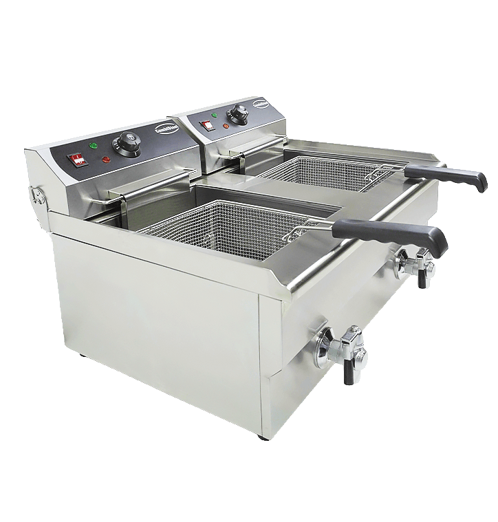 Elektrische Tischfritteuse 2 × 10 L / Combisteel