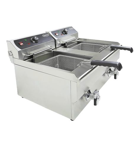 Elektrische Tischfritteuse 2 × 10 L / Combisteel