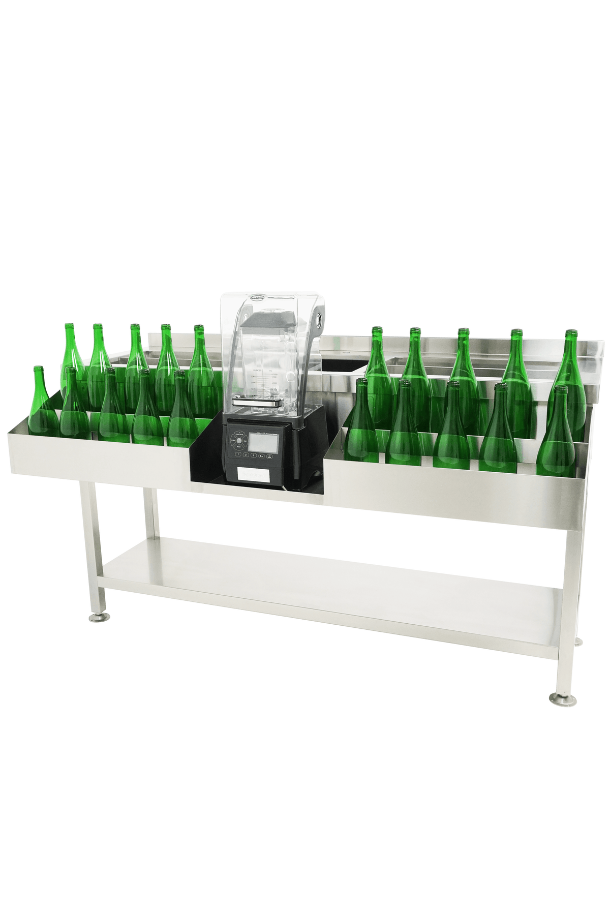 Cocktail-Bar-Station / 1600 mm / mit Spülbecken / Combisteel