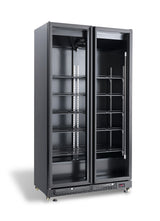 Kühlschrank 2 Glastüren Schwarz NAP-850