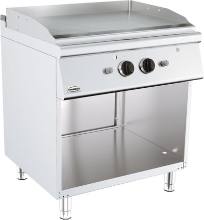 Gas-Grillplatte BASE 700 / Chrom glatt / 800 mm / 13 kW / Freistehend / Combisteel
