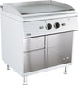 Gas-Grillplatte BASE 700 / Chrom glatt / 800 mm / 13 kW / Freistehend / Combisteel – professionelle Gas-Grillplatte für Gastronomie