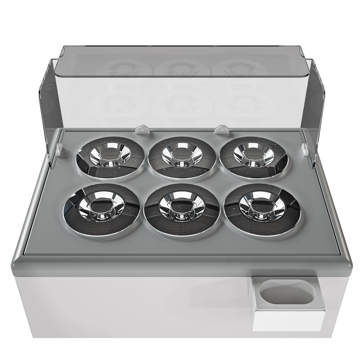 Speiseeisvitrine / Zanzibar / 6 × 7 L / Weiß / 939 × 674 × 935 mm / Combisteel