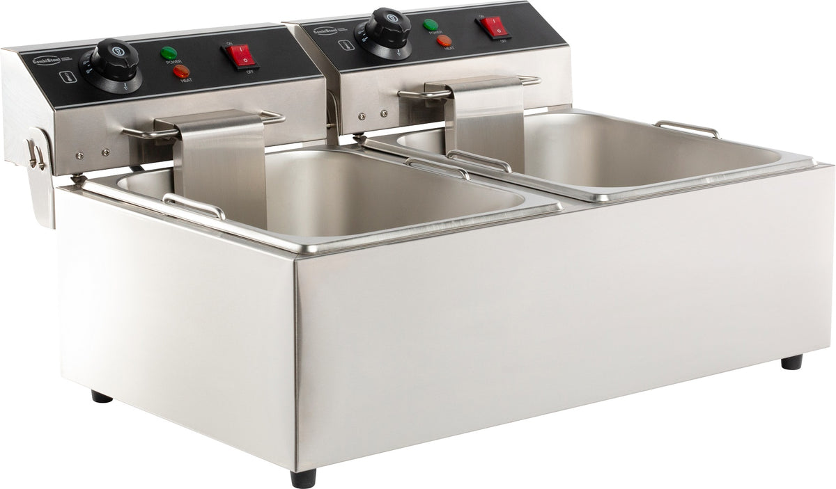 Elektrische Tischfritteuse 2 × 6 L / Combisteel