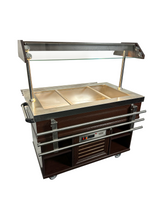 Gekühltes Buffet / 3 × 1/1 GN / Mahagoni / 1200 × 700 × 1400 mm / Combisteel