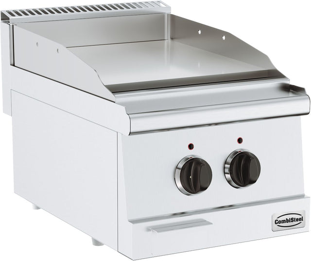 Elektrische Grillplatte BASE 600 / Chrom glatt / 400 mm / 3,6 kW / 400 V / Combisteel – elektrische Grillplatte für Gastronomie