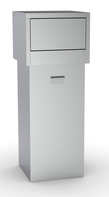 Edelstahl Mülleimer / 80 L / 470 × 470 × 1250 mm / Combisteel