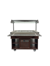 Gekühltes Buffet / 3 × 1/1 GN / Mahagoni / 1200 × 700 × 1400 mm / Combisteel