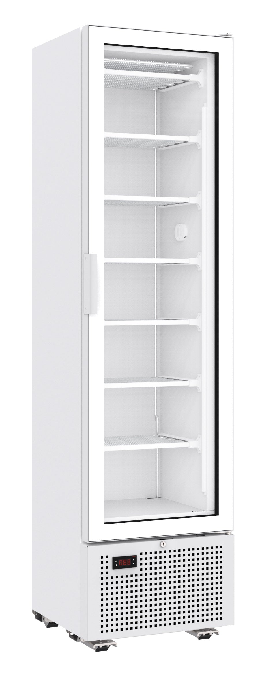 Combisteel Tiefkühlschrank Weiß mit 1 Glastür und 221 L