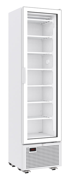 Combisteel Tiefkühlschrank Weiß mit 1 Glastür und 221 L