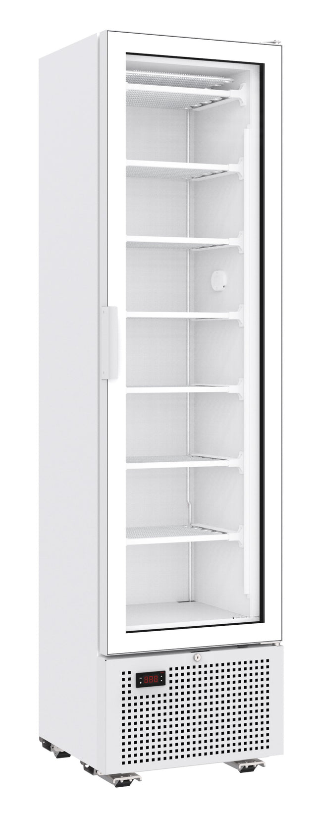 Combisteel Tiefkühlschrank Weiß mit 1 Glastür und 221 L