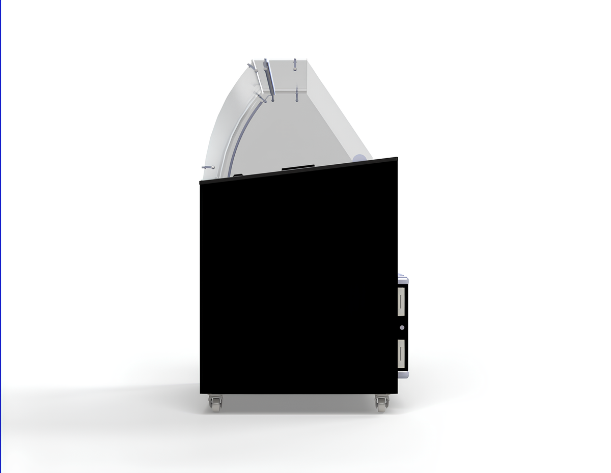 Speiseeisvitrine Java 8 x 5 L / Schwarz / Combisteel