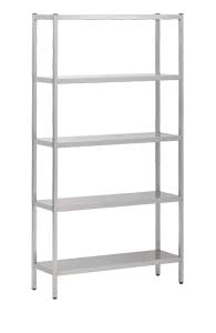 Edelstahlregal / 5 Ebenen / 2500 × 400 × 1800 mm / Combisteel