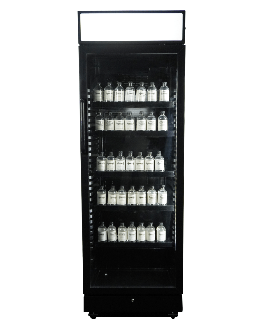 Kühlschrank 1 Glastür Schwarz 400 Liter