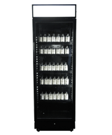 Kühlschrank 1 Glastür Schwarz 400 Liter
