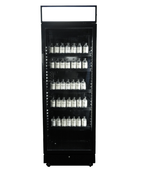 Kühlschrank 1 Glastür Schwarz 400 Liter