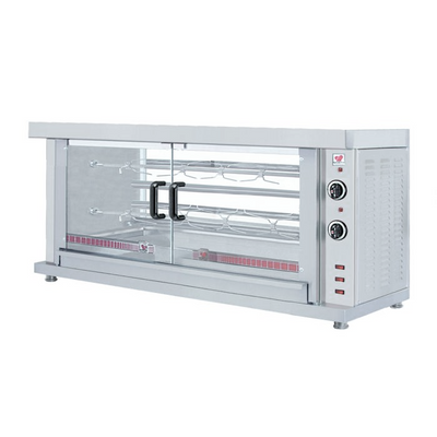 Elektrischer Hähnchengrill / 2 Spieße / 5,2 kW / Combisteel