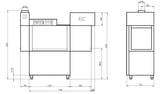 Korbtransportspülmaschine / 70-90-100 Körbe/h / 1850 × 790 × 1875 mm / 7280.0095 / Combisteel
