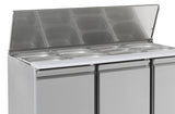 Saladette / 3 Türen / 4x 1/1 GN / 368 L netto / Combisteel