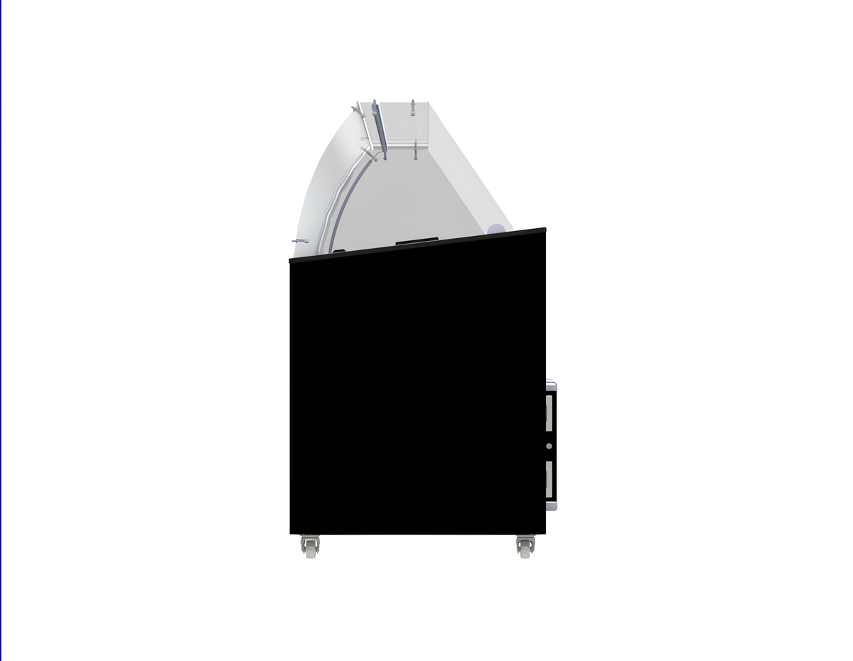 Speiseeisvitrine 10 x 5 L / Schwarz / Combisteel