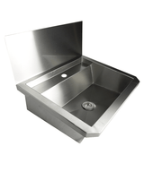 Edelstahl-Handwaschbecken / 600 mm breit / 1 Armaturplatz / Combisteel