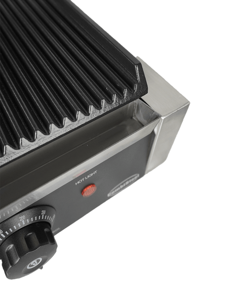 Elektrischer Doppel-Kontaktgrill gerillt 3,6 kW / Combisteel – professioneller Kontaktgrill für Gastronomie