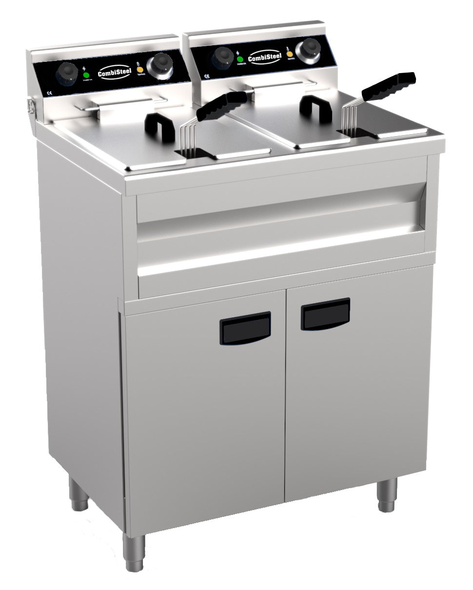 Elektrische Standfritteuse / 2 × 9 L / 2 × 3,3 kW / 230 V / Combisteel
